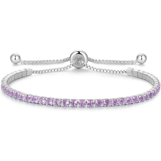 Signature Adjustable Bolo Bracelet in Amethyst - Anna Zuckerman