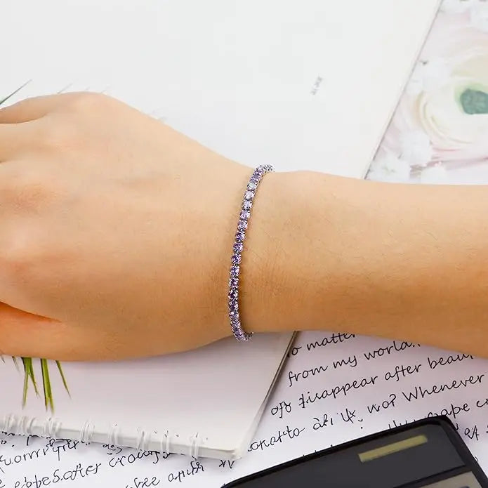 Signature Adjustable Bolo Bracelet in Amethyst - Anna Zuckerman