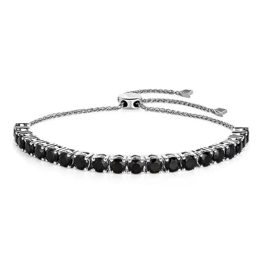 Signature Adjustable Bolo Bracelet in Black Onyx - Anna Zuckerman