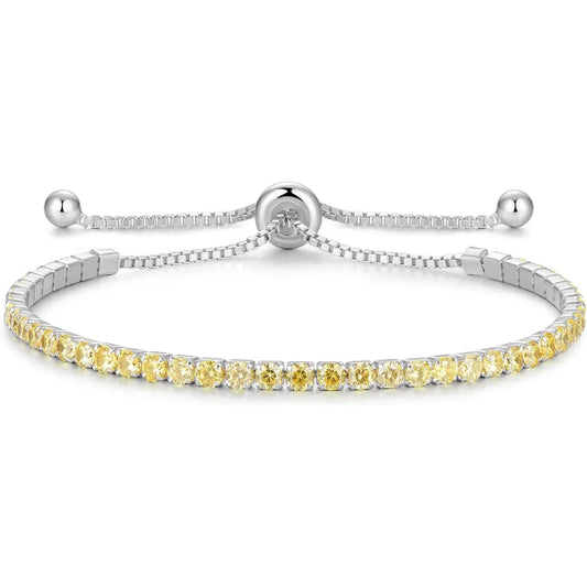Signature Adjustable Bolo Bracelet in Citrine Crystalline - Anna Zuckerman