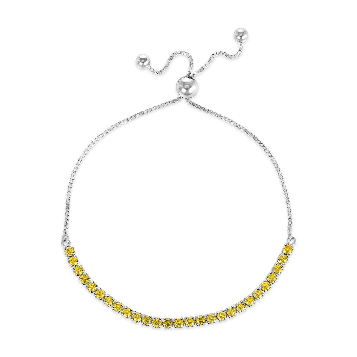 Signature Adjustable Bolo Bracelet in Citrine Crystalline - Anna Zuckerman
