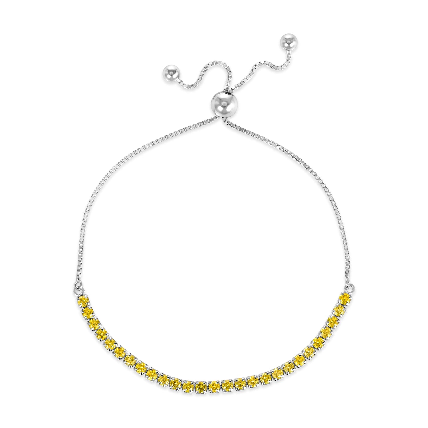 Signature Adjustable Bolo Bracelet in Citrine Crystalline - Anna Zuckerman