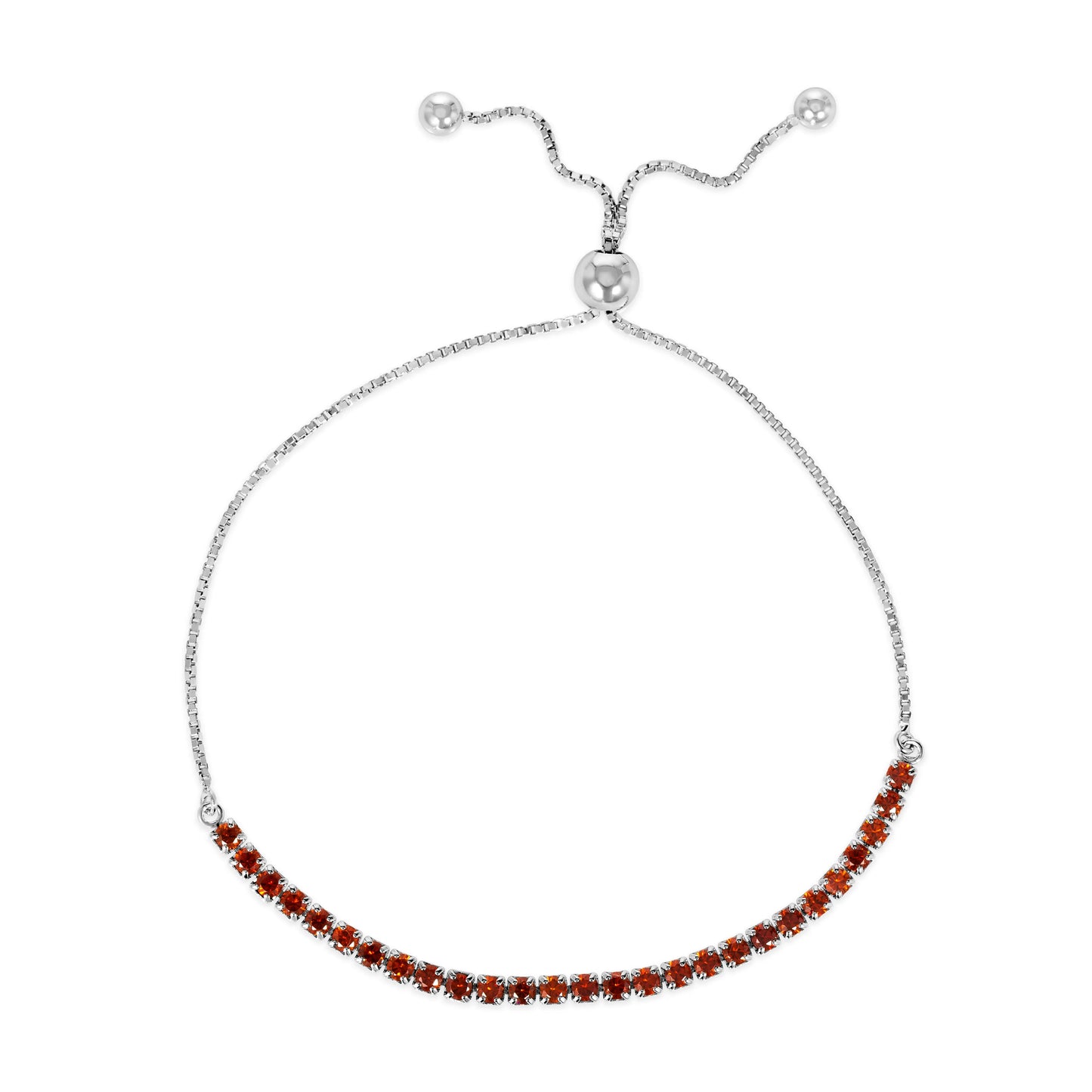 Signature Adjustable Bolo Bracelet in Garnet Crystalline - Anna Zuckerman