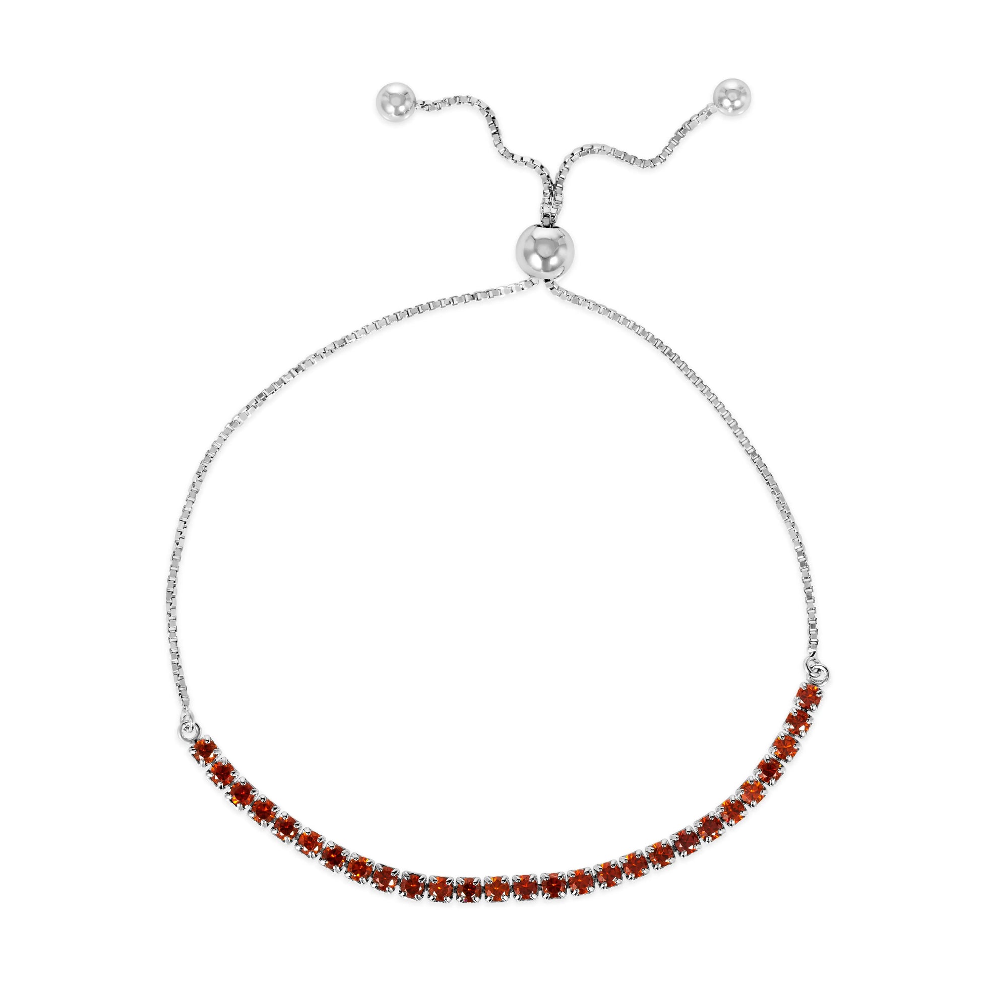 Signature Adjustable Bolo Bracelet in Garnet Crystalline - Anna Zuckerman