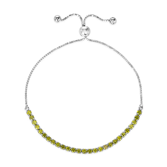 Signature Adjustable Bolo Bracelet in Olive Green - Anna Zuckerman