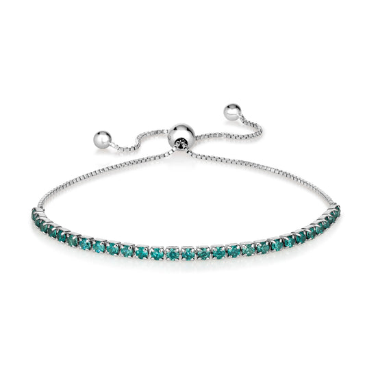 Signature Adjustable Bolo Bracelet in Paraiba Tourmaline - Anna Zuckerman