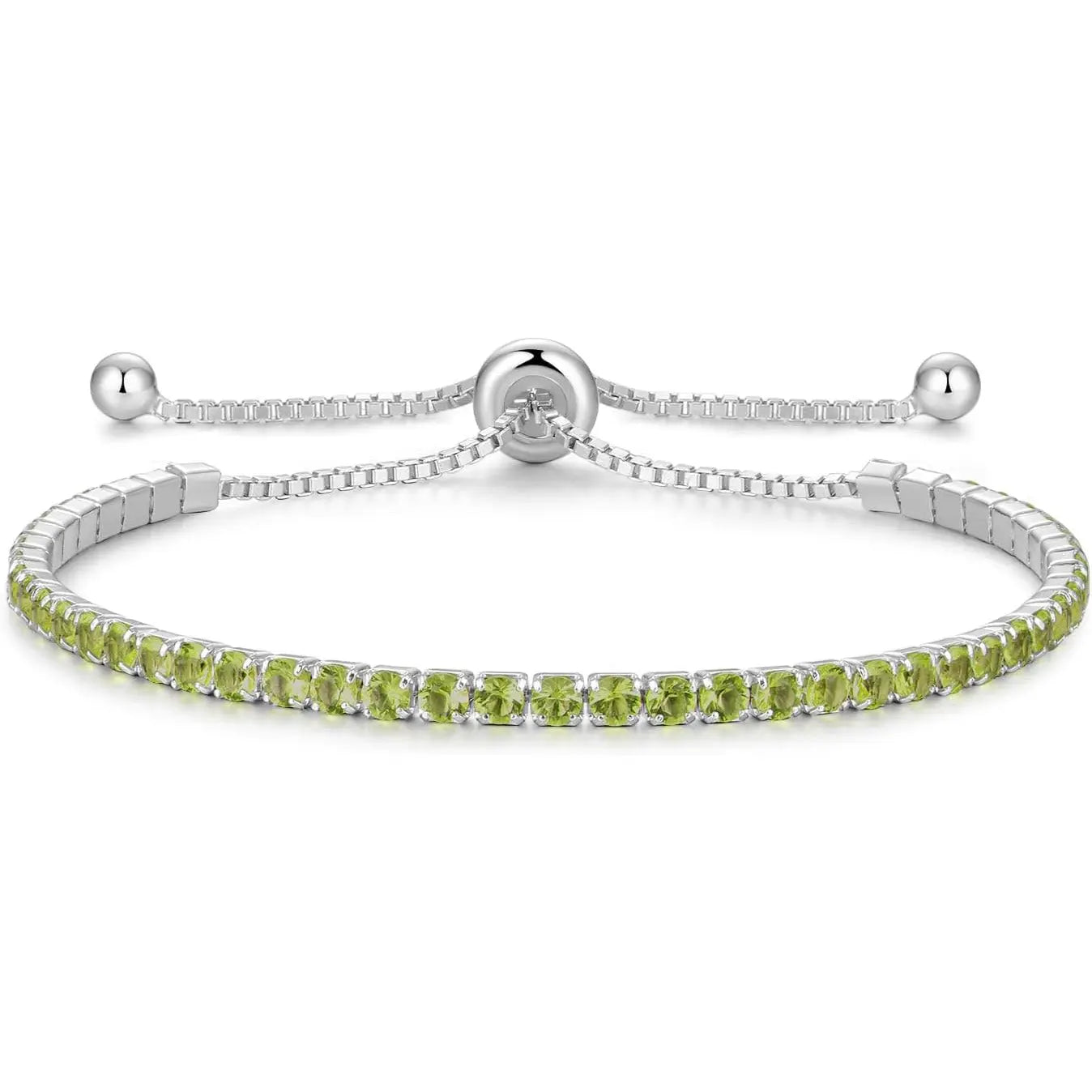 Signature Adjustable Bolo Bracelet in Peridot - Anna Zuckerman