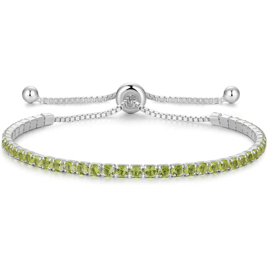Signature Adjustable Bolo Bracelet in Peridot - Anna Zuckerman