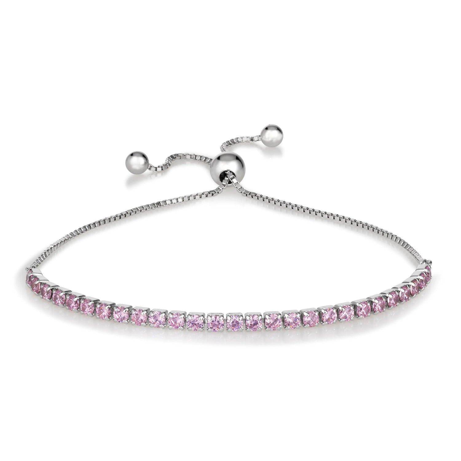 Signature Adjustable Bolo Bracelet in Pink Tourmaline Anna Zuckerman Retail