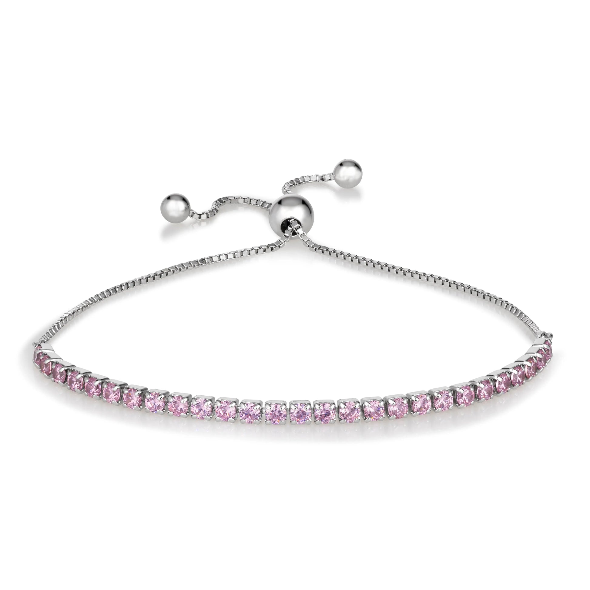 Signature Adjustable Bolo Bracelet in Pink Tourmaline Anna Zuckerman Retail
