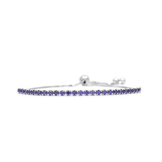 Signature Adjustable Bolo Bracelet in Purple Crystalline - Anna Zuckerman