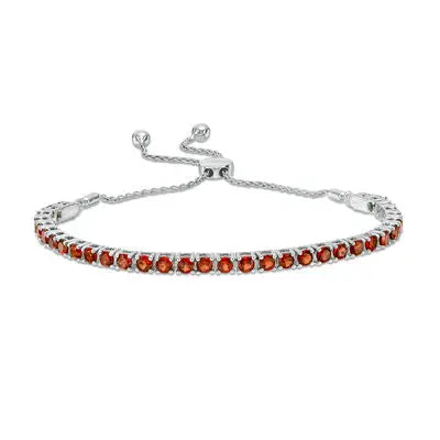 Signature Adjustable Bolo Bracelet in Red Garnet - Anna Zuckerman