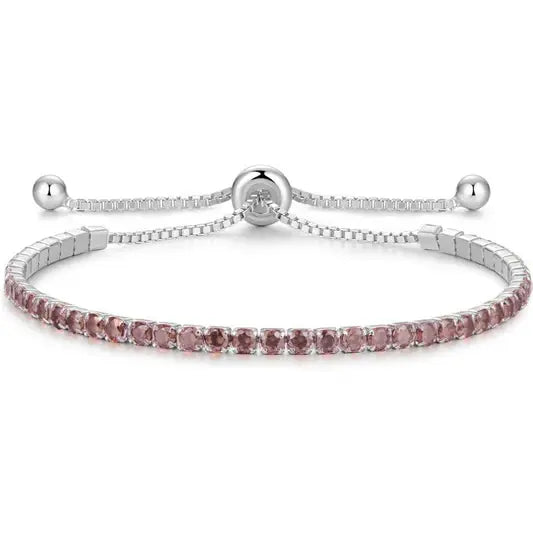 Signature Adjustable Bolo Bracelet in Rhodolite - Anna Zuckerman
