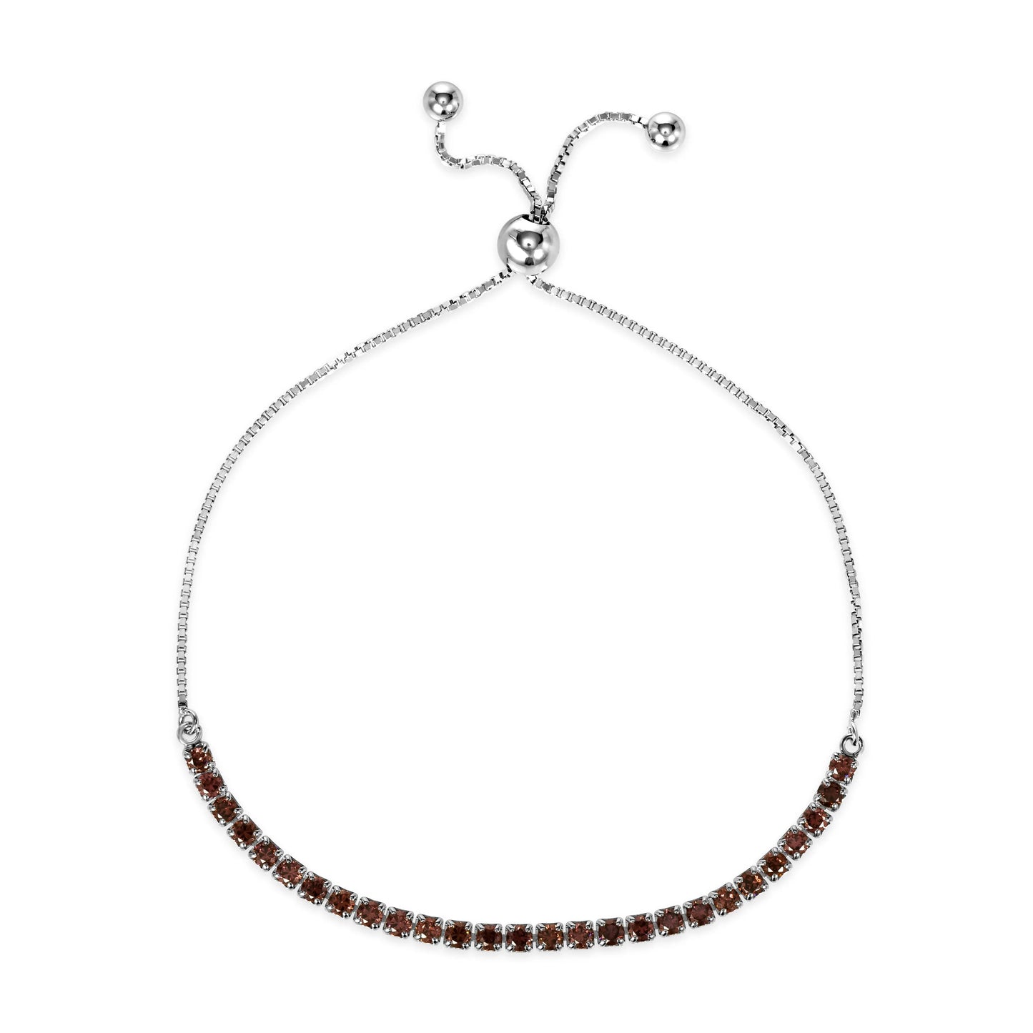 Signature Adjustable Bolo Bracelet in Rhodolite - Anna Zuckerman