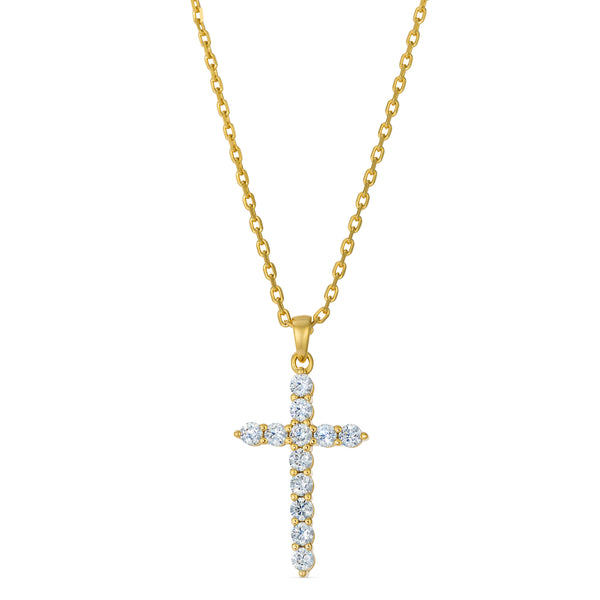 Skinny Diamond Cross Necklace