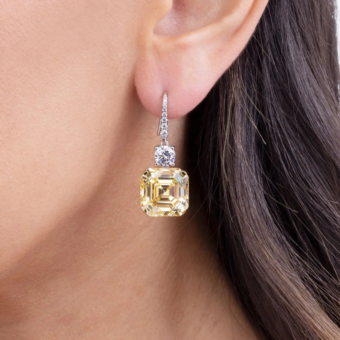 Arabella 12 Canary Yellow Earrings - Anna Zuckerman Luxury Earrings
