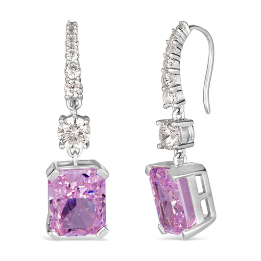 "Sonata 6 carat drop earrings in Argyle pink diamonds, elegant luxury jewelry"