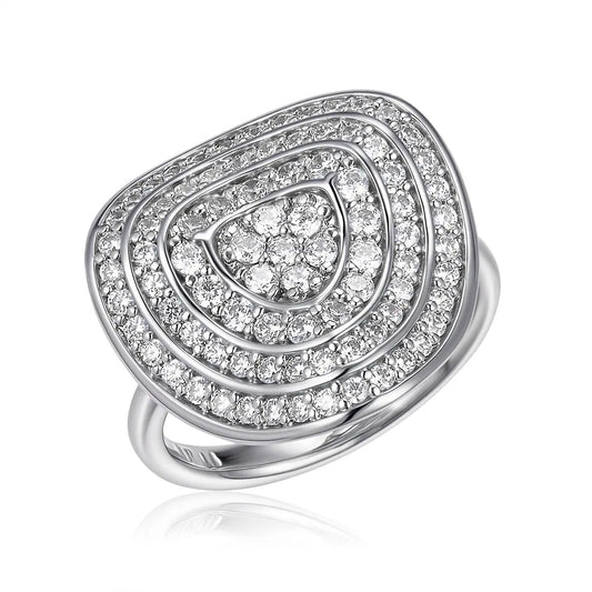 Spiral Pavé Cocktail Ring