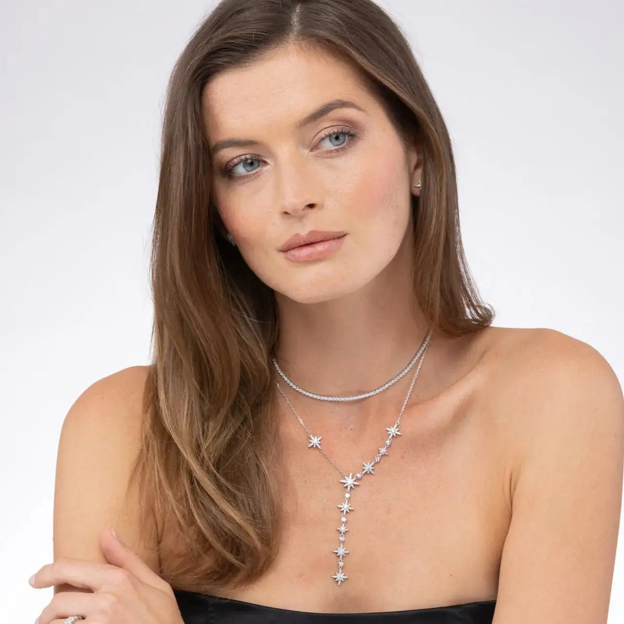Starry Night Lariat in Platinum - Anna Zuckerman