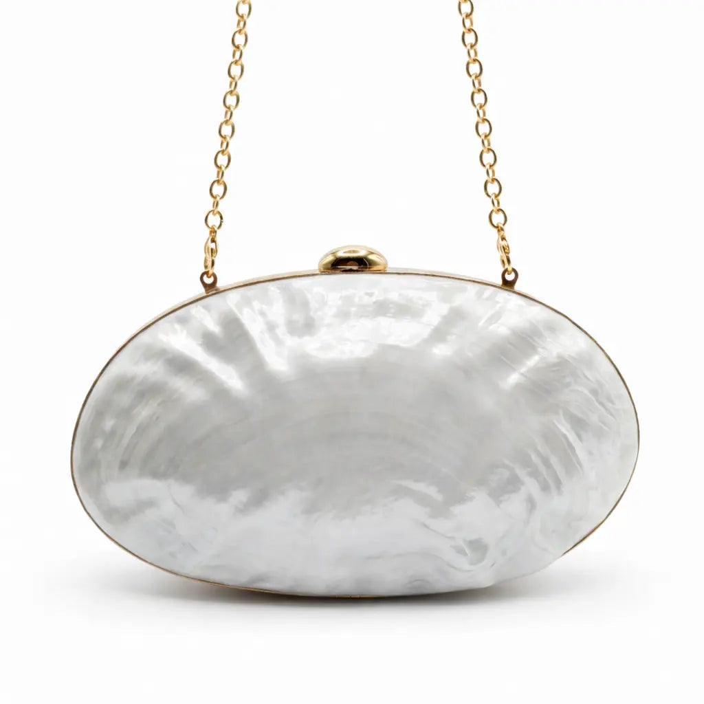 Sun-Kissed Shell Clutch Anna Zuckerman