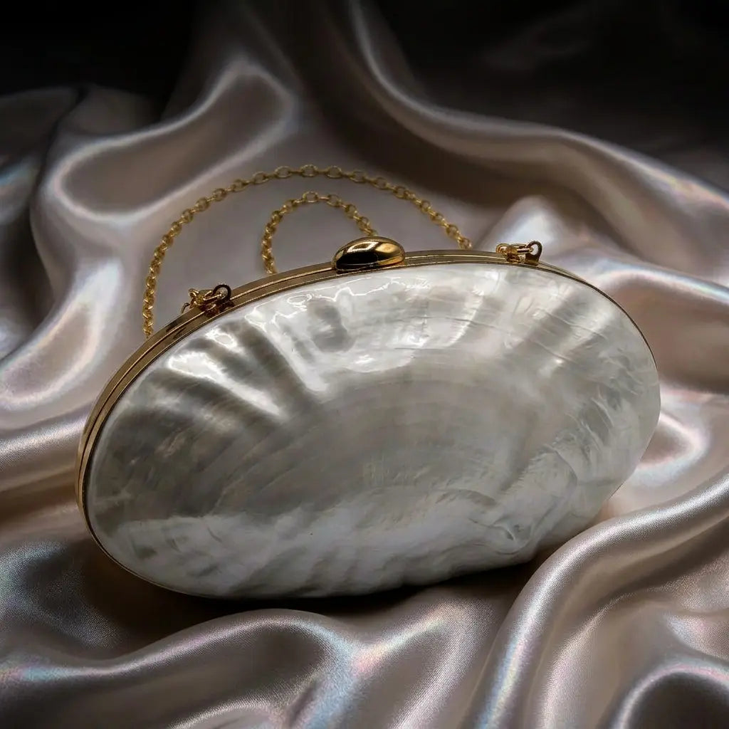 Sun-Kissed Shell Clutch Anna Zuckerman