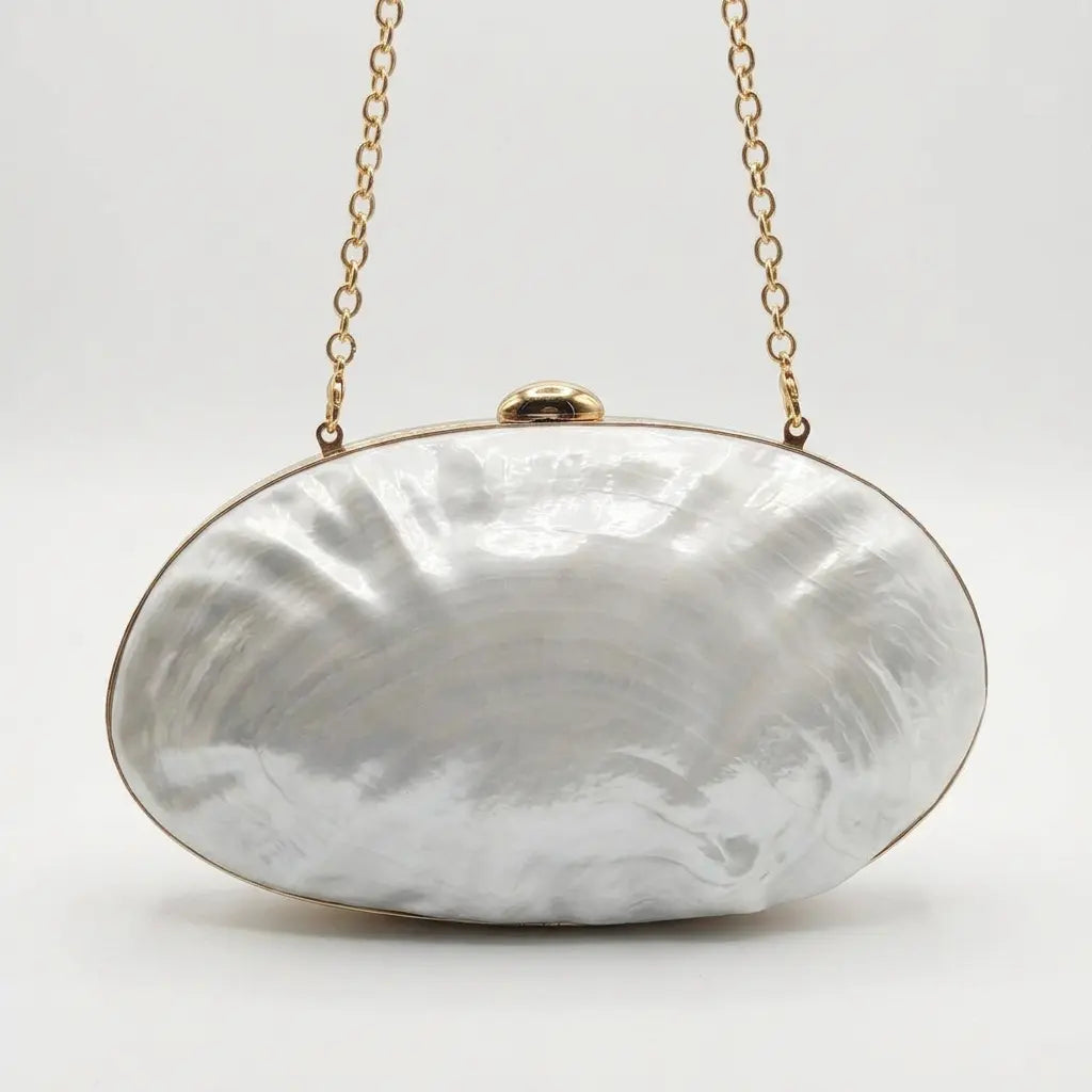 Sun-Kissed Shell Clutch Anna Zuckerman