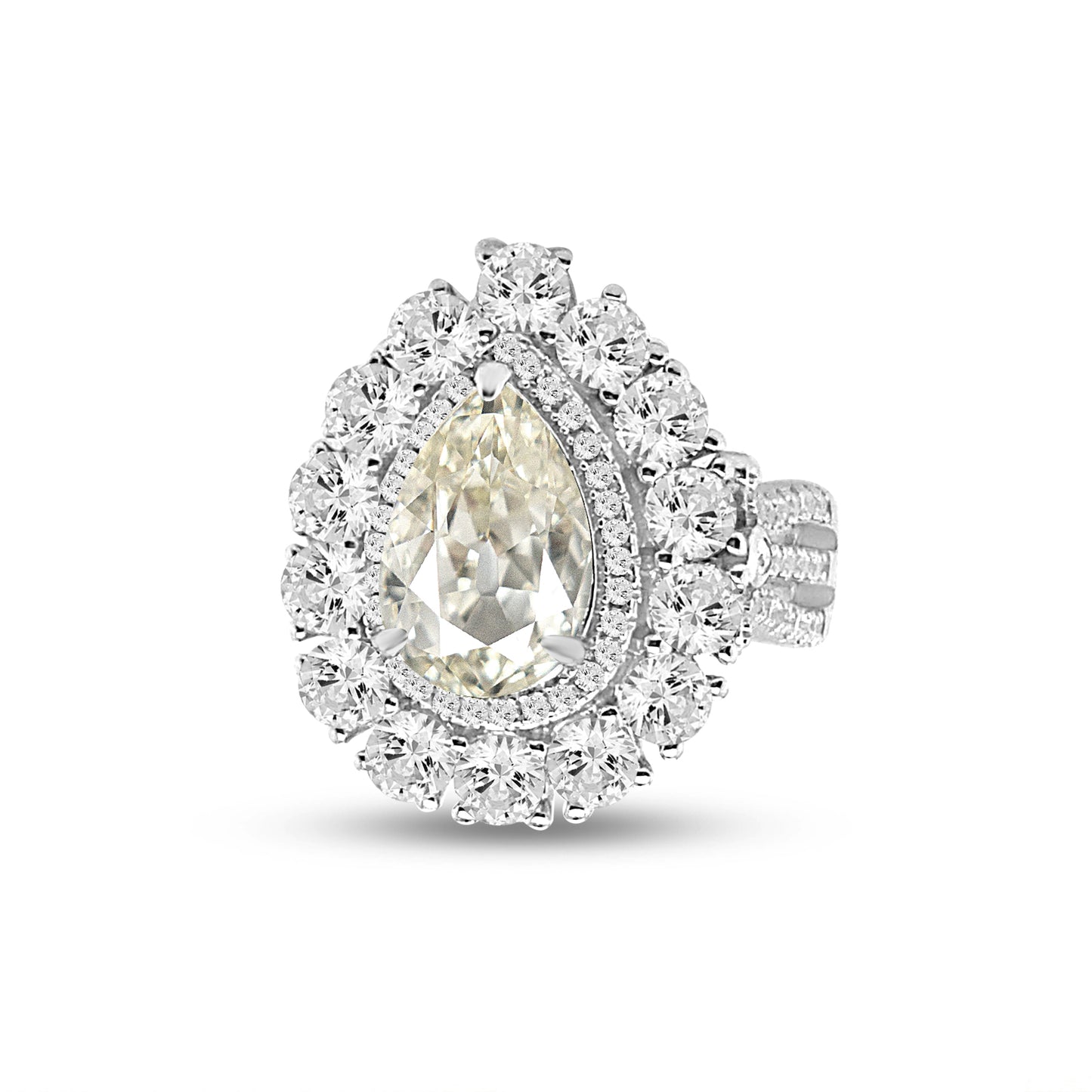 Sunny Isles 7 Carat Ring in Champagne Crystalline