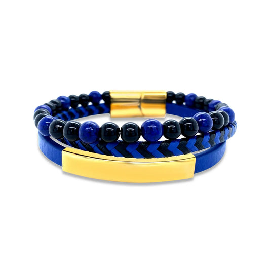 Sylvanus Bracelet Stack in Blue Anna Zuckerman