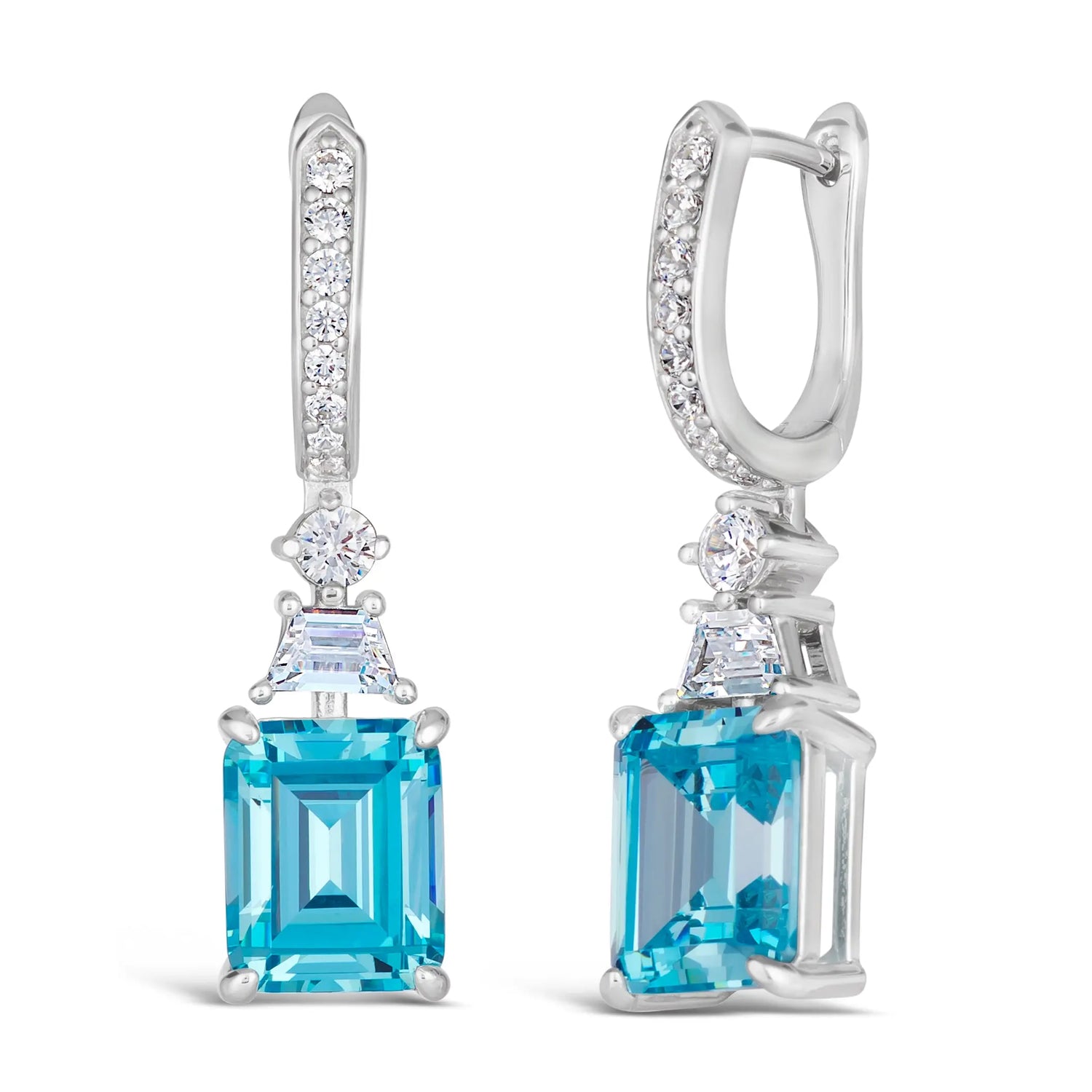 Tatyana Multi Gem Earrings Aquamarine Anna Zuckerman
