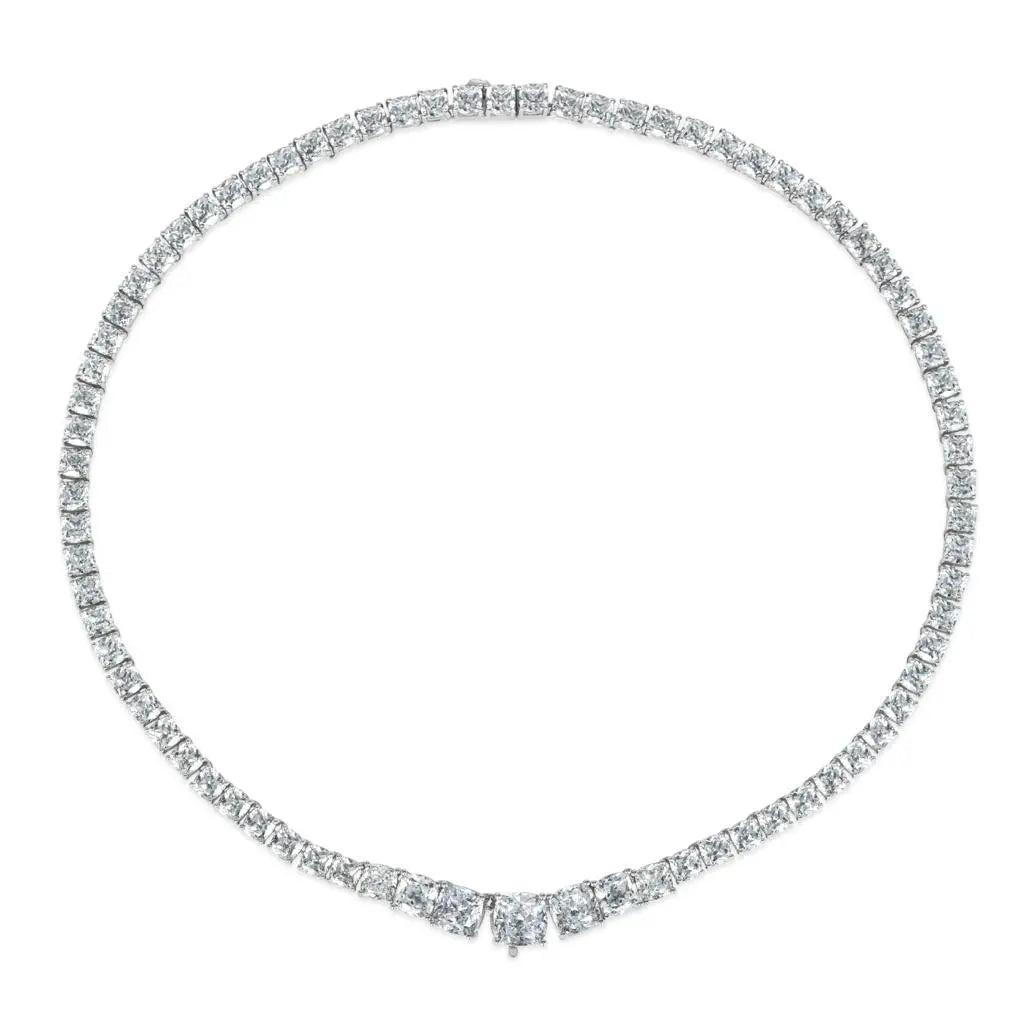 Tennis Necklace with Clasp for Pendant - Anna Zuckerman