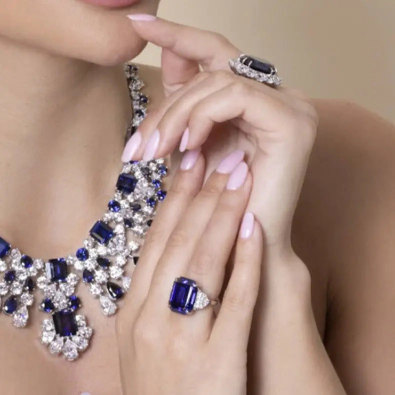 The Hamptons Cocktail Ring in Blue Sapphire - Anna Zuckerman