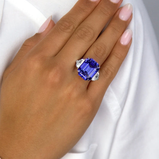 The Hamptons Cocktail Ring in Tanzanite Anna Zuckerman