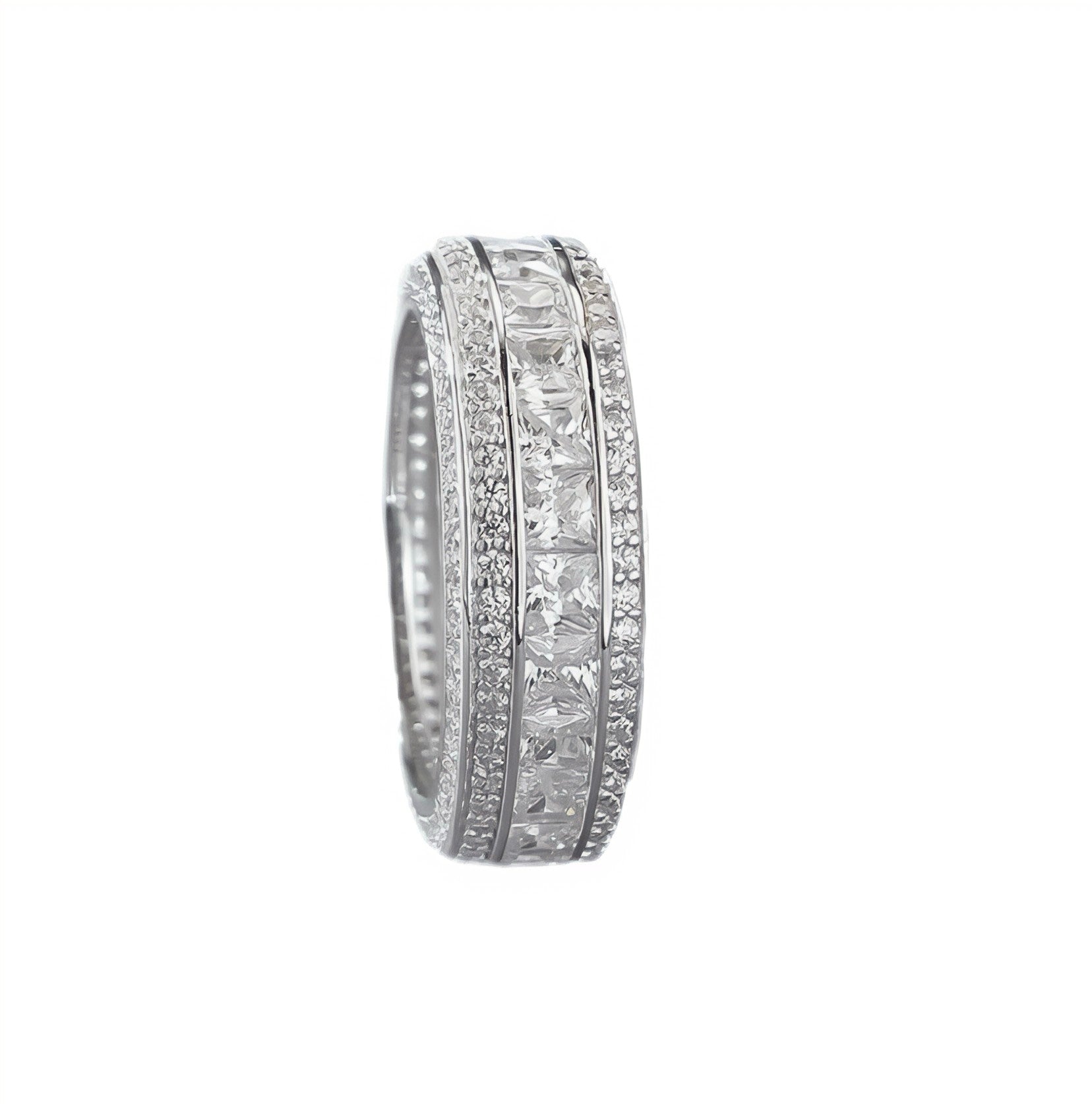 Diamond ring with a white background