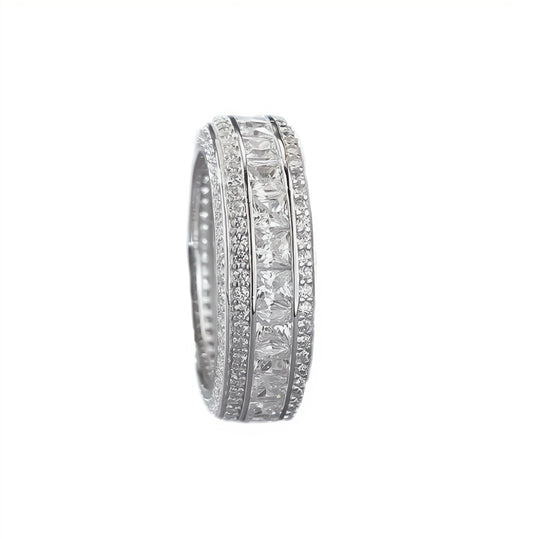 Diamond ring with a white background