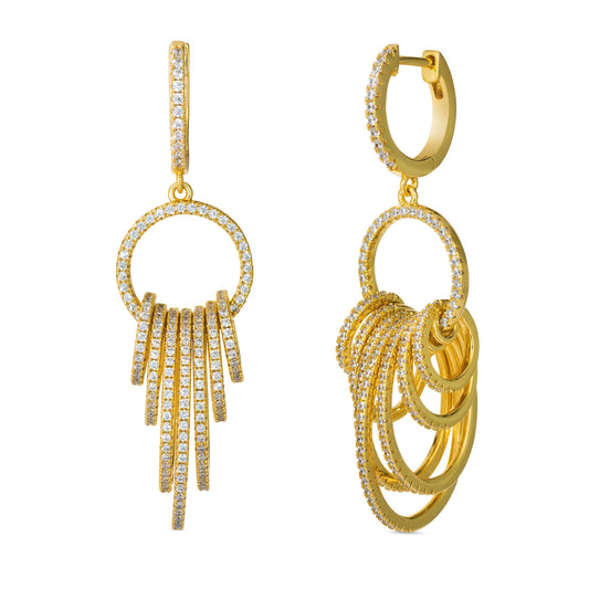 Trifecta Diamond Crystalline Earrings - Anna Zuckerman