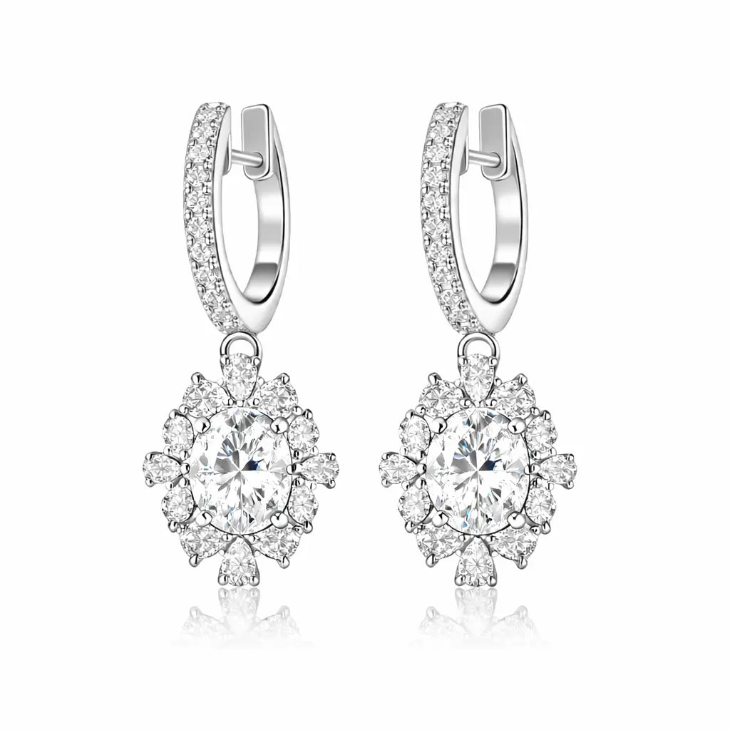 Tu Tu Tango Earrings in White Diamond Anna Zuckerman