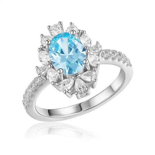 Tu Tu Tango Ring in Aquamarine Anna Zuckerman