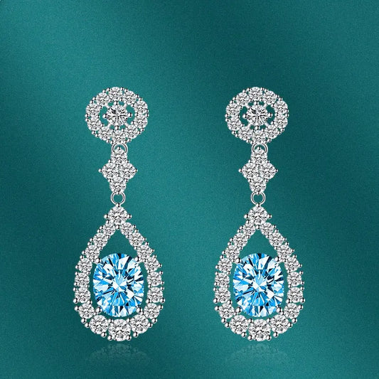 Vicky Van Earrings in Aquamarine - Anna Zuckerman