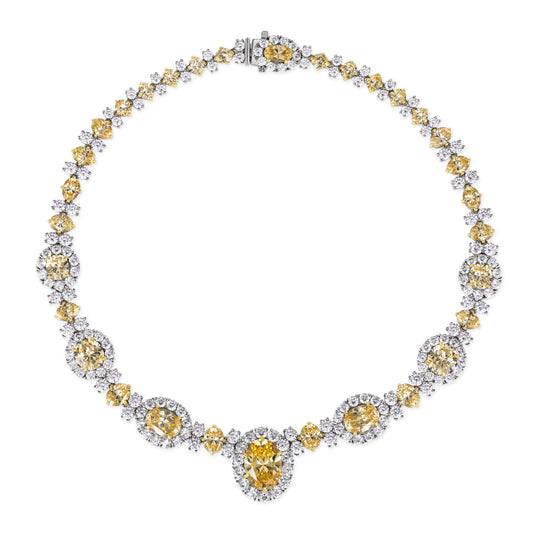 Worth Avenue Necklace in Canary Yellow Crystalline