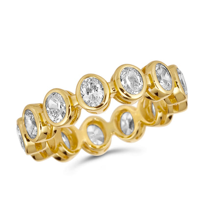 3 Carat Oval Eternity Ring in Gold