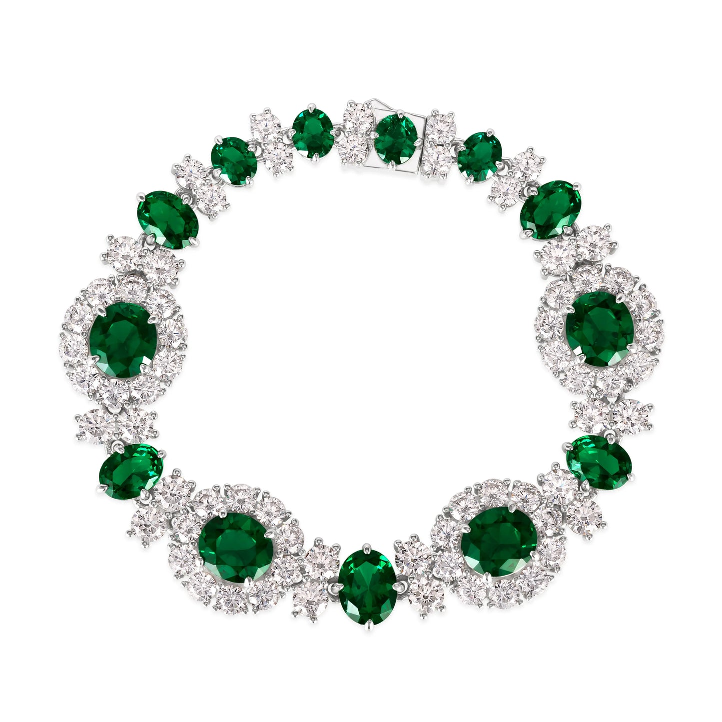 Worth Avenue Bracelet in Green Emerald Anna Zuckerman