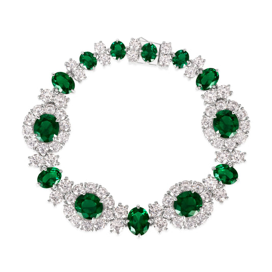 Worth Avenue Bracelet in Green Emerald Anna Zuckerman