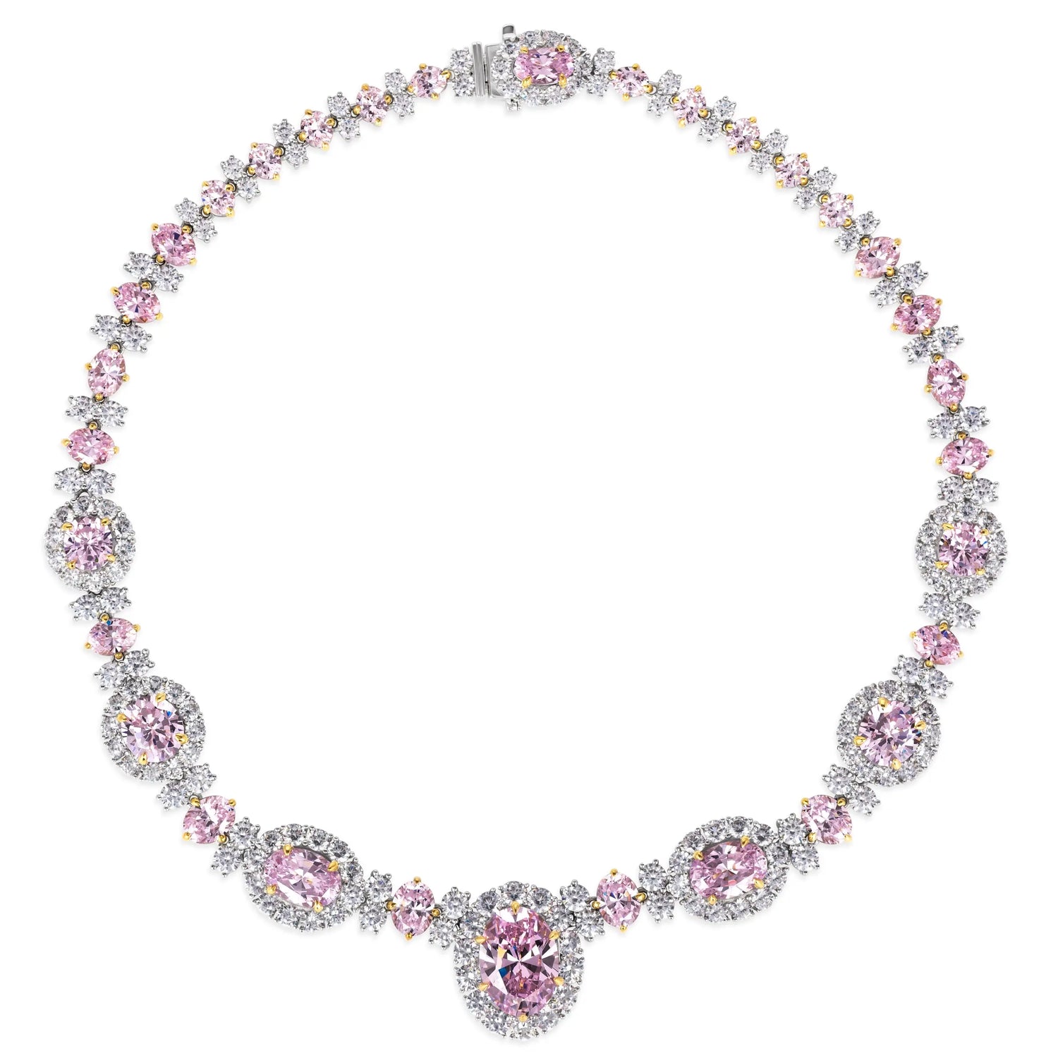 Worth Avenue Necklace in Argyle Pink Crystalline Anna Zuckerman