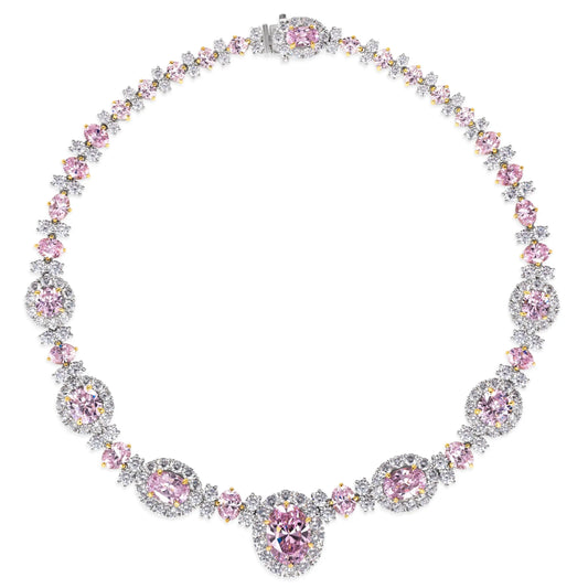 Worth Avenue Necklace in Argyle Pink Crystalline Anna Zuckerman