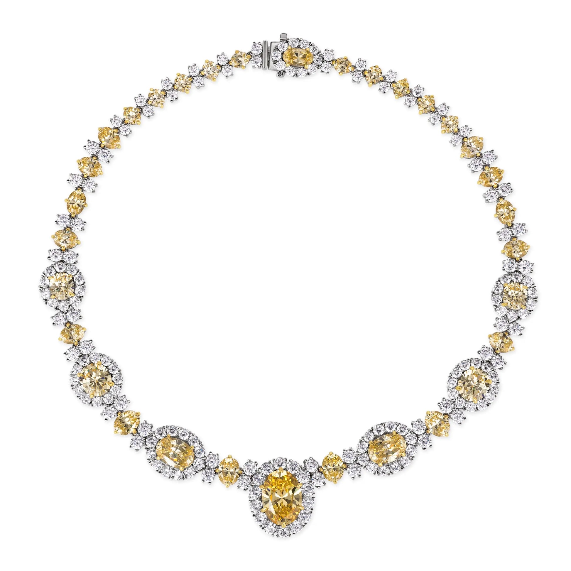 Worth Avenue Necklace in Canary Yellow Crystalline Anna Zuckerman