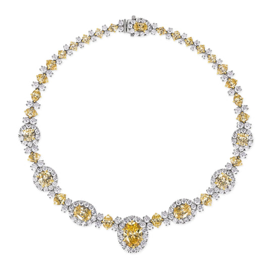 Worth Avenue Necklace in Canary Yellow Crystalline Anna Zuckerman