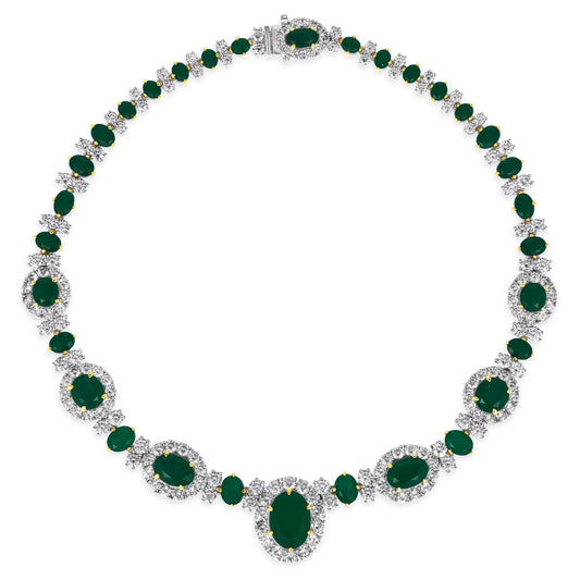 Worth Avenue Necklace in Green Emerald Anna Zuckerman
