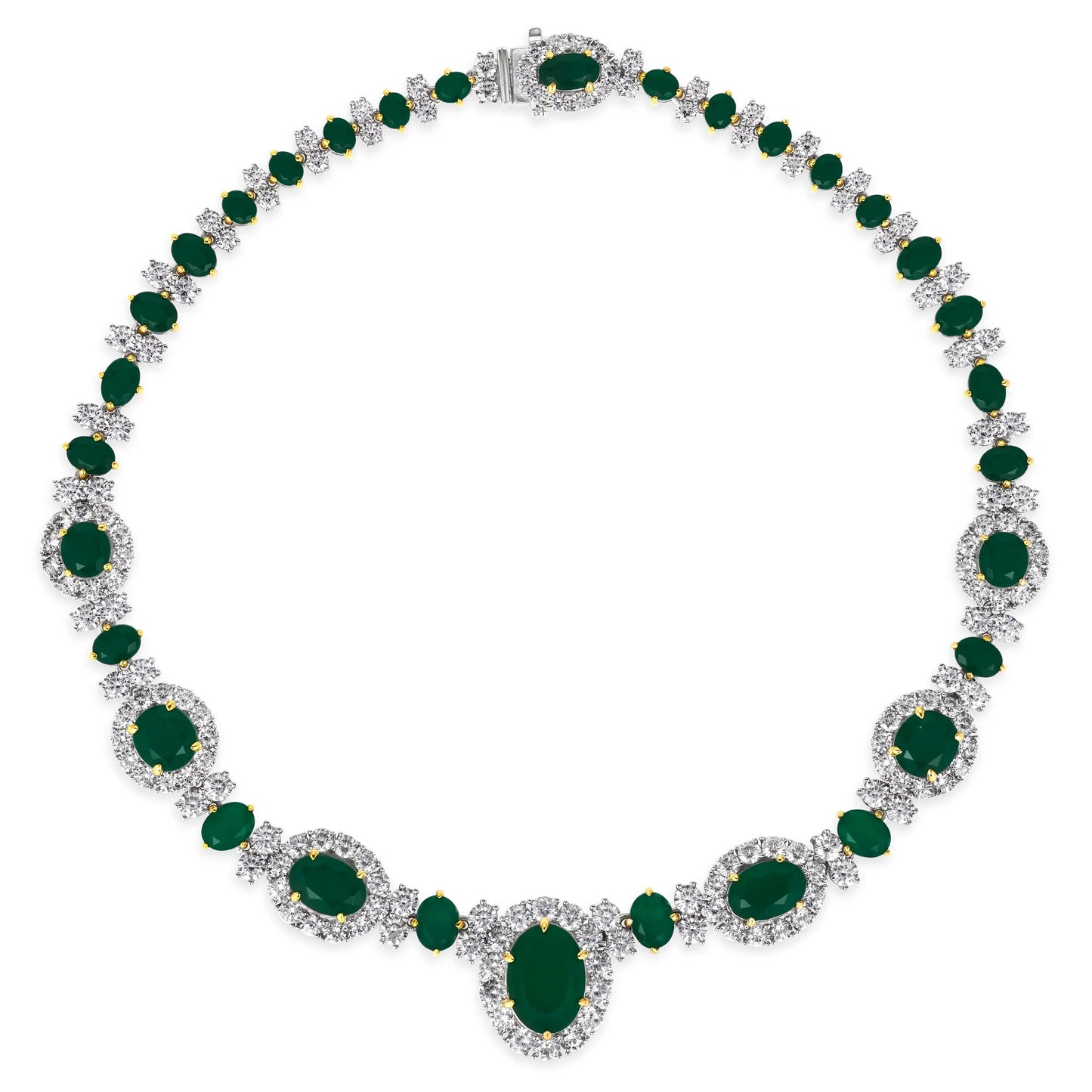 Worth Avenue Necklace in Green Emerald Anna Zuckerman