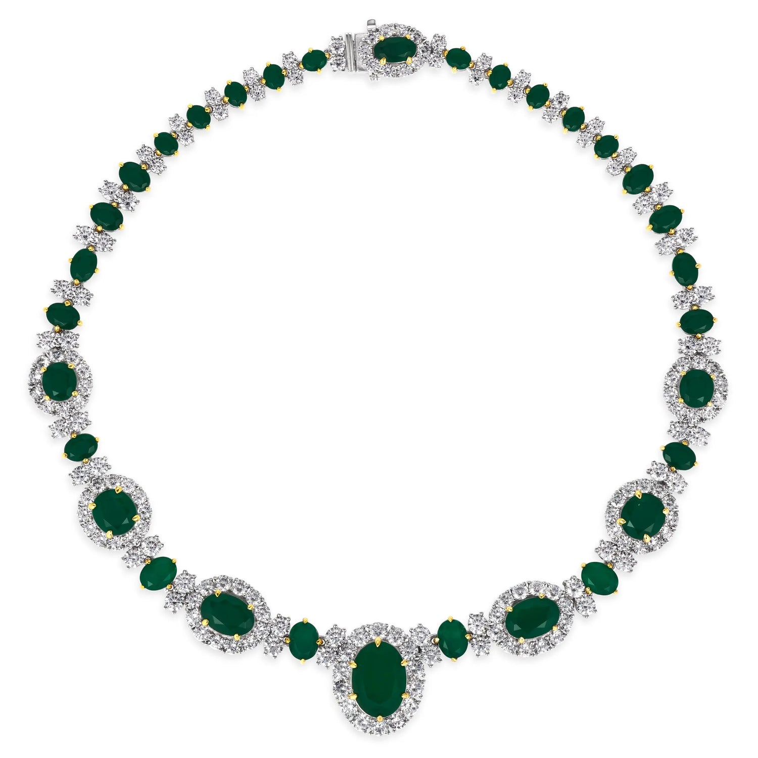 Worth Avenue Necklace in Green Emerald Anna Zuckerman