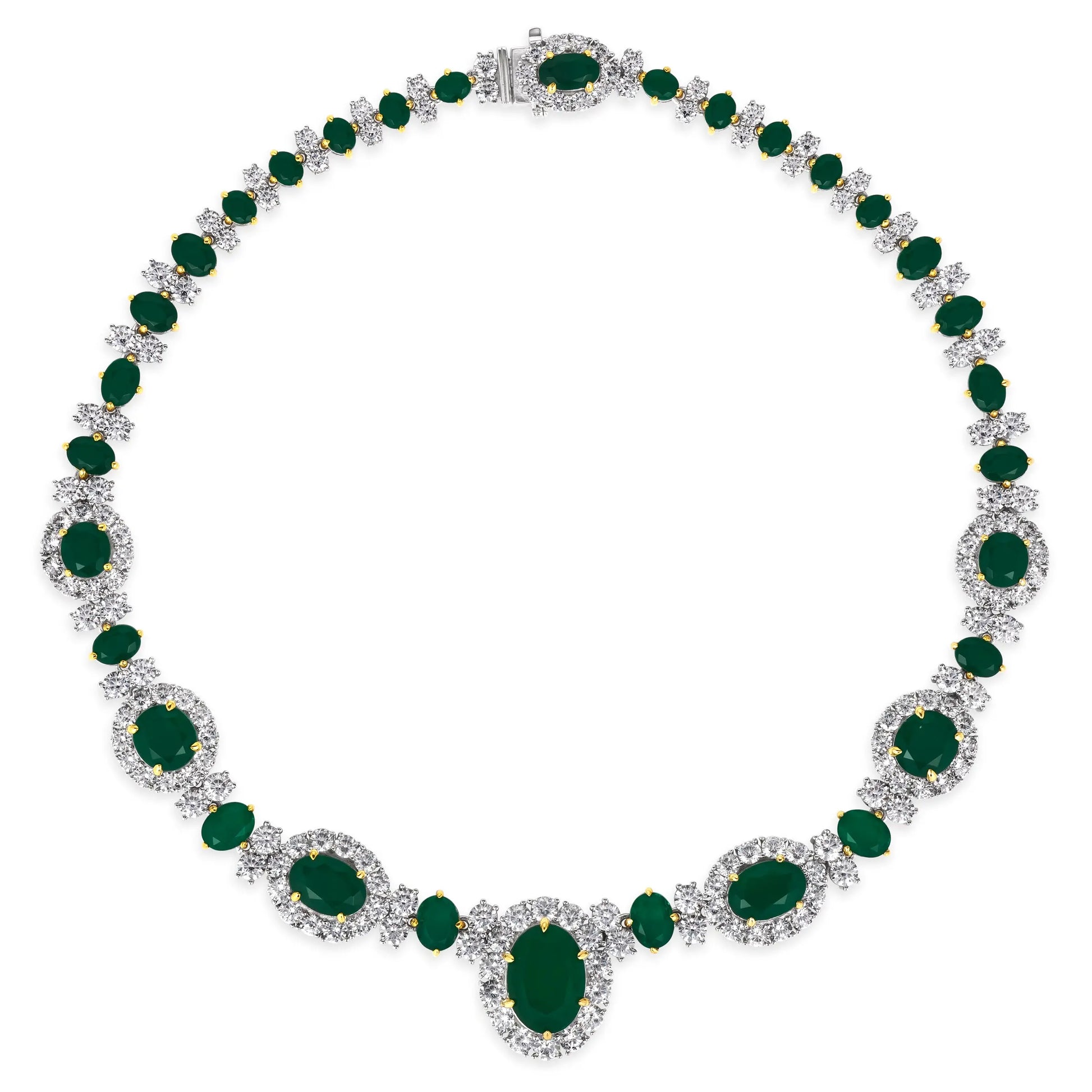 Worth Avenue Necklace in Green Emerald Anna Zuckerman